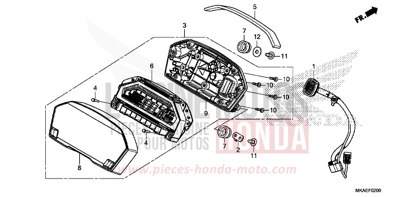 MESSGERAET von Integra 750 MAT GUNPOWDER BLACK METALLIC (NH436) von 2017